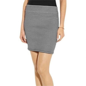 THEORY Charlot B Enchanted bandage mini skirt black white striped size Small Y2K
